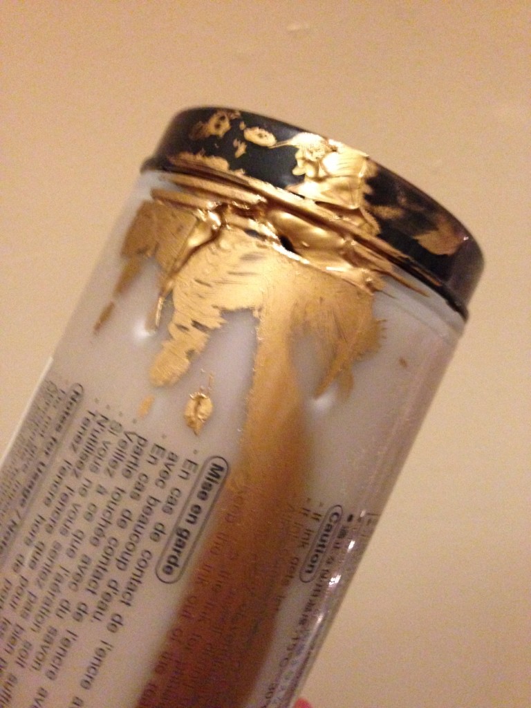 Broken Metallic Gold ink tube
