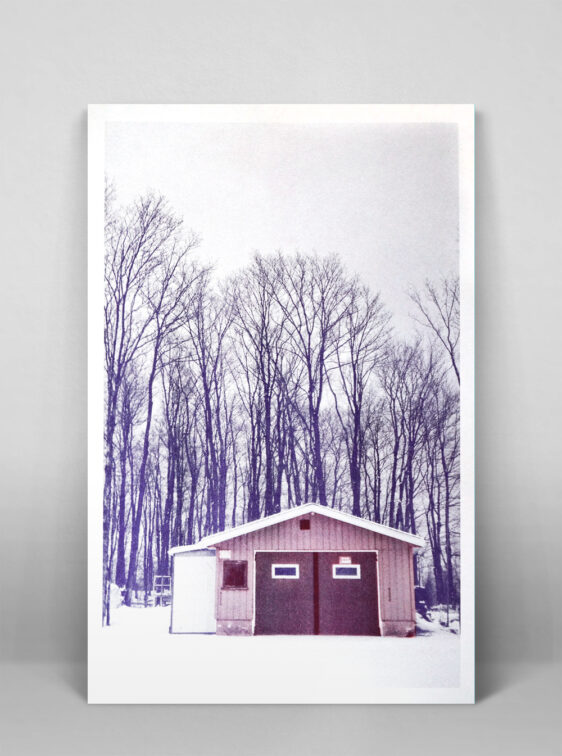 Canadian House Risograph - Winter scene - Winter of 2011 in Quebec, Canada