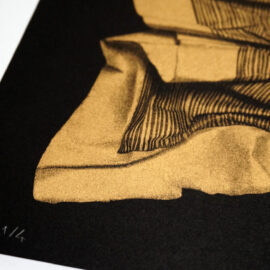Cem Kocyildirim, risograph printing, Brooklyn, metallic gold riso ink. detail