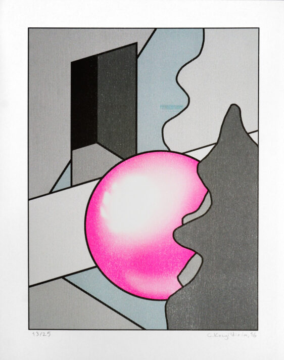 Gazing Ball by Cem Kocyildirim, Brooklyn Risograph printing, Risograph New York