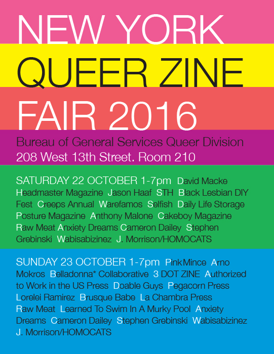 New York Queer Zine Fair 2016