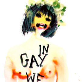 Nadine Faraj Risograph In Gay We Trust, In God We Trust LGBT LGBTQ Print