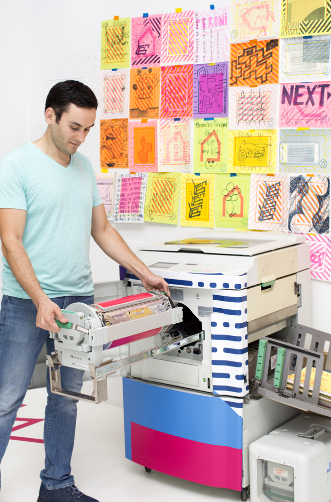 House of Peroni NYC, curated by St. Vincent, Risograph Workshop Cem Kocyildirim Color Drum Change