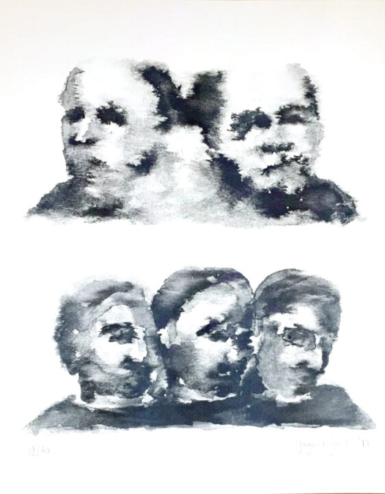 Yagmur Yoruk Triplets, mural painter, risograph print